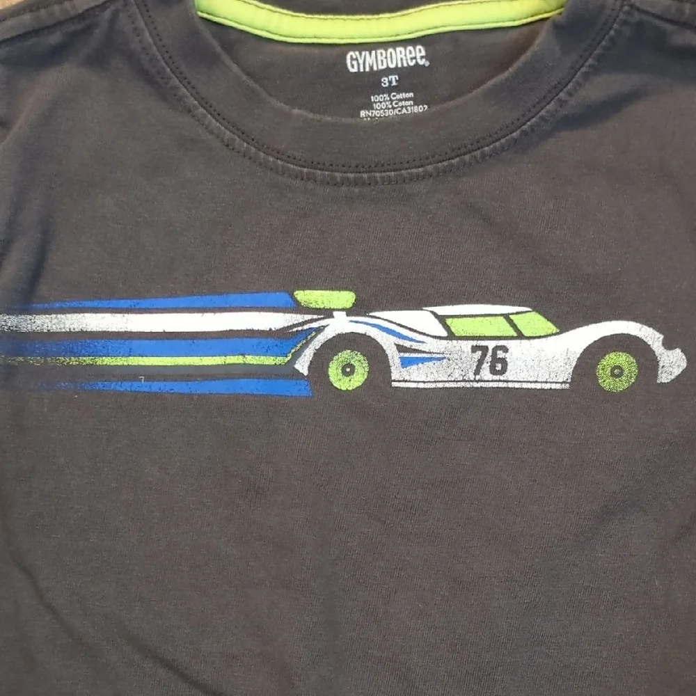 Gymboree Dark Gray Tee with Race Car